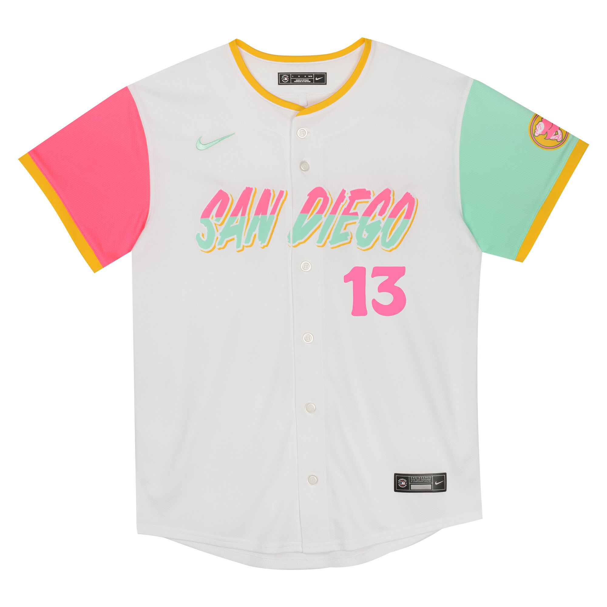 Alternative view of Manny Machado San Diego Padres Preschool City Connect Limited Player Jersey - White