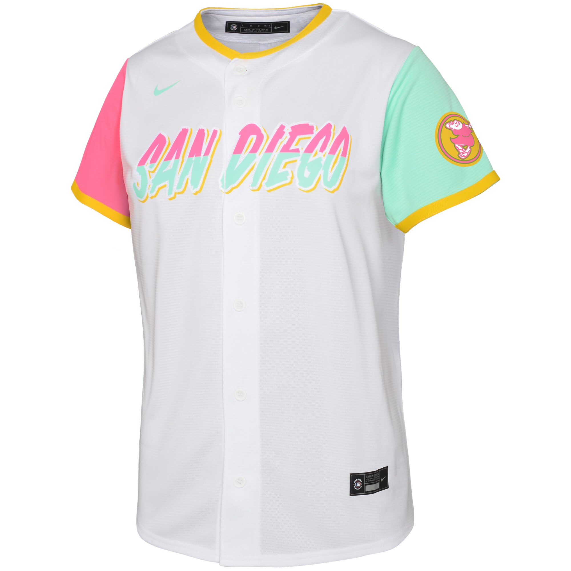 Alternative view of Manny Machado San Diego Padres Toddler City Connect Replica Player Jersey - White