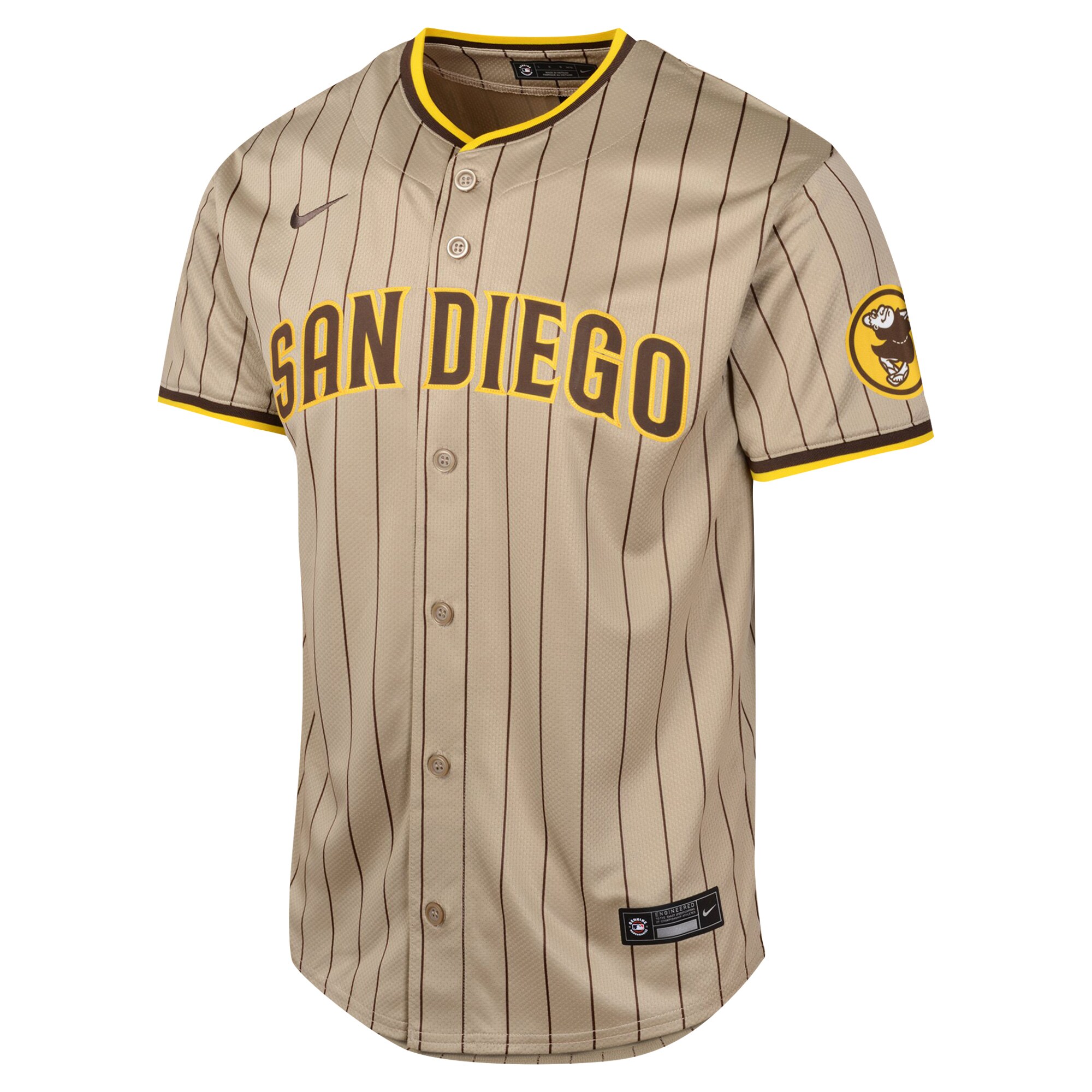 Alternative view of Manny Machado San Diego Padres Youth Alternate Limited Player Jersey - Sand