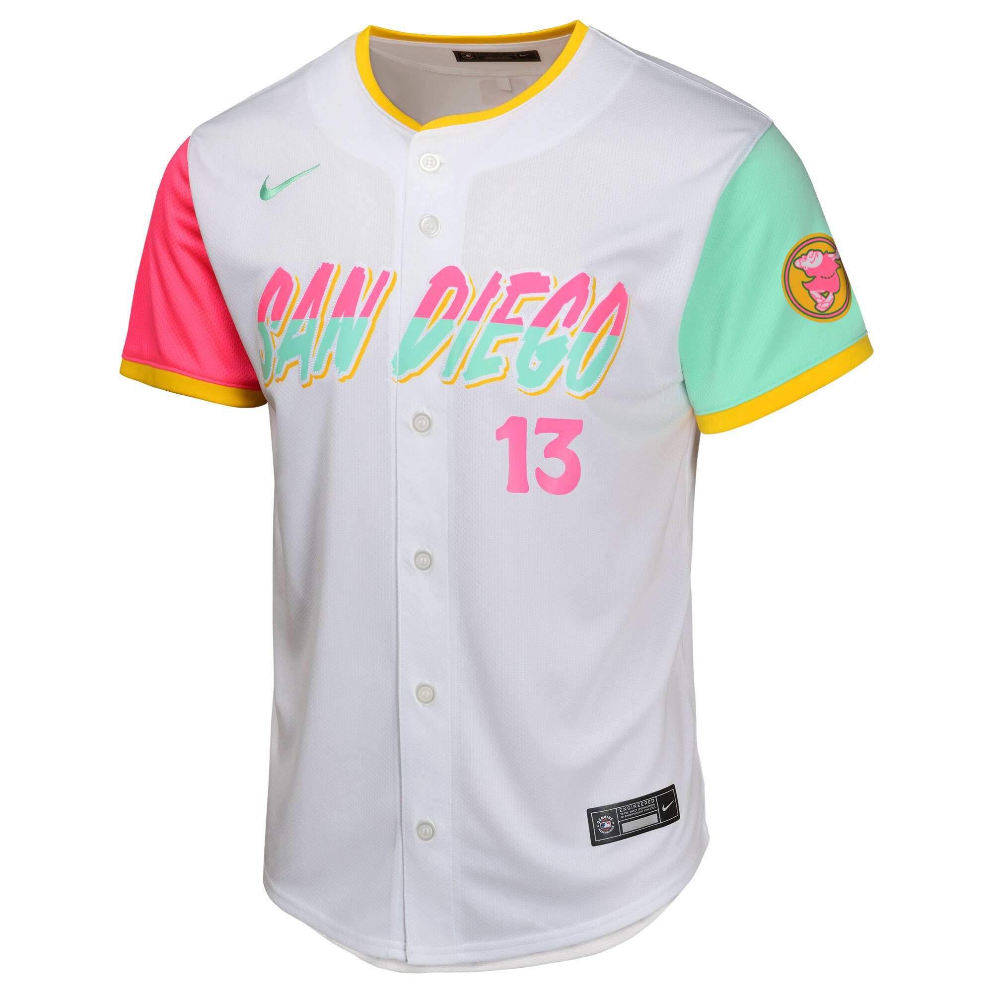 Alternative view of Manny Machado San Diego Padres Youth City Connect Limited Player Jersey - White