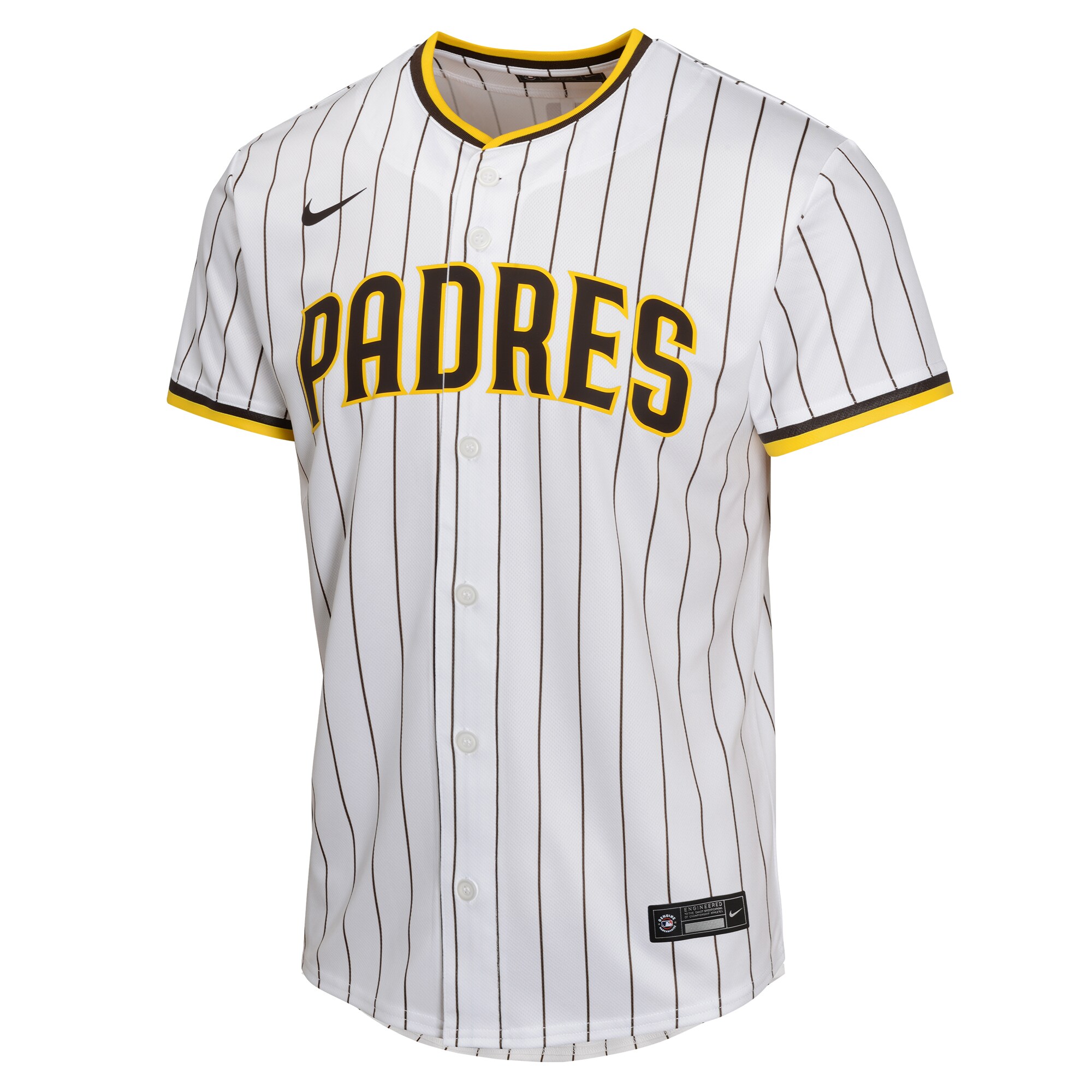 Alternative view of Manny Machado San Diego Padres Youth Home Game Player Jersey - White
