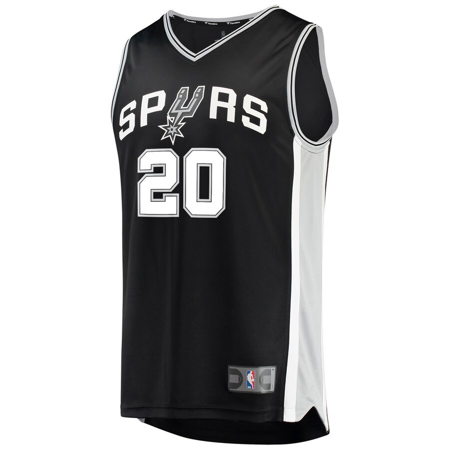 Alternative view of Manu Ginobili San Antonio Spurs Fanatics Branded Youth Fast Break Replica Jersey Black - Icon Edition