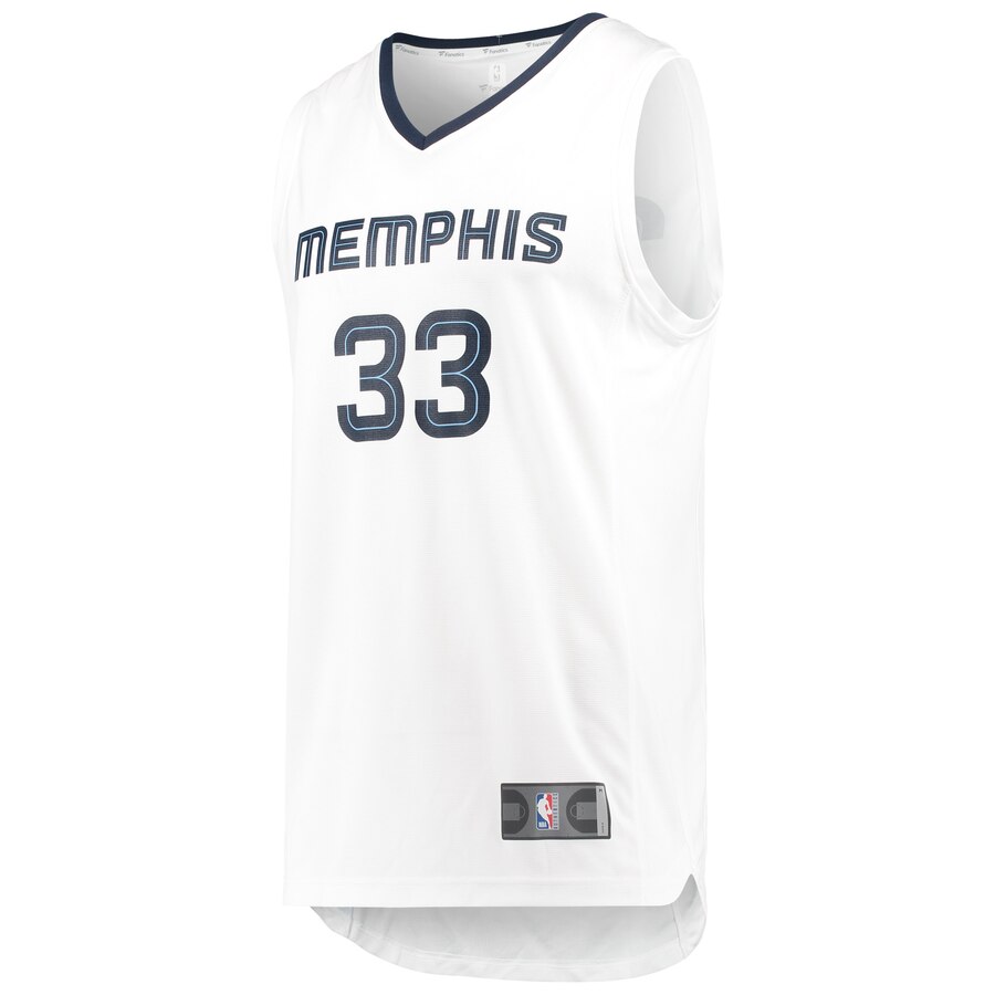 Alternative view of Marc Gasol Memphis Grizzlies Fanatics Branded Fast Break Replica Jersey - Association Edition - White