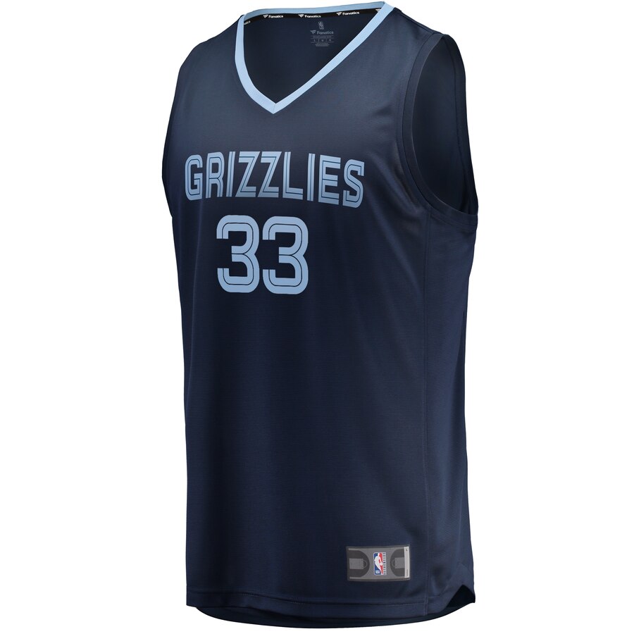 Alternative view of Marc Gasol Memphis Grizzlies Fanatics Branded Fast Break Replica Jersey - Navy