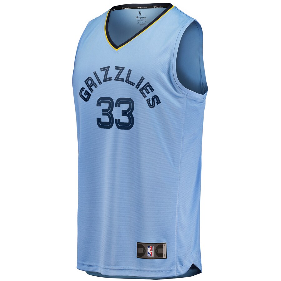 Alternative view of Marc Gasol Memphis Grizzlies Fanatics Branded Youth Draft Fast Break Replica Jersey - Light Blue