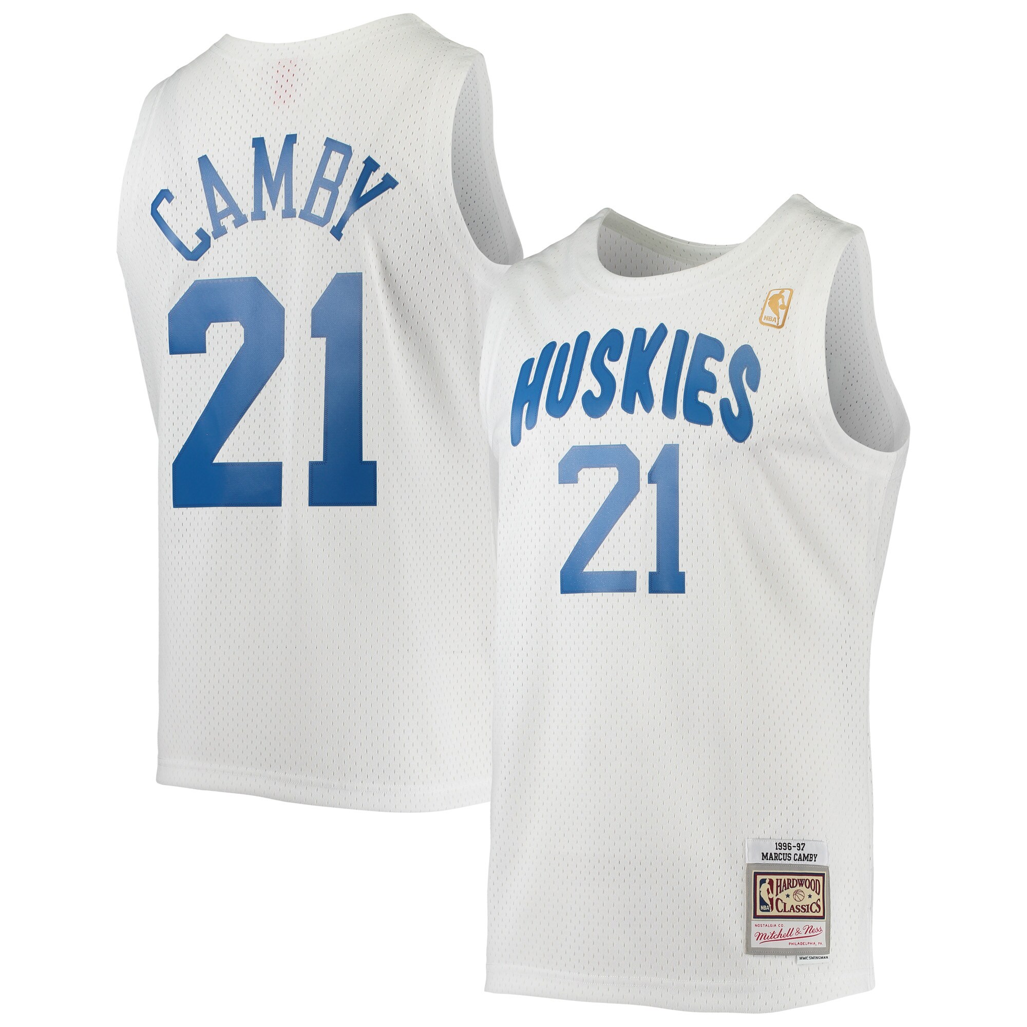 Alternative view of Marcus Camby Toronto Raptors Mitchell & Ness 1996/97 Hardwood Classics Swingman Jersey - White