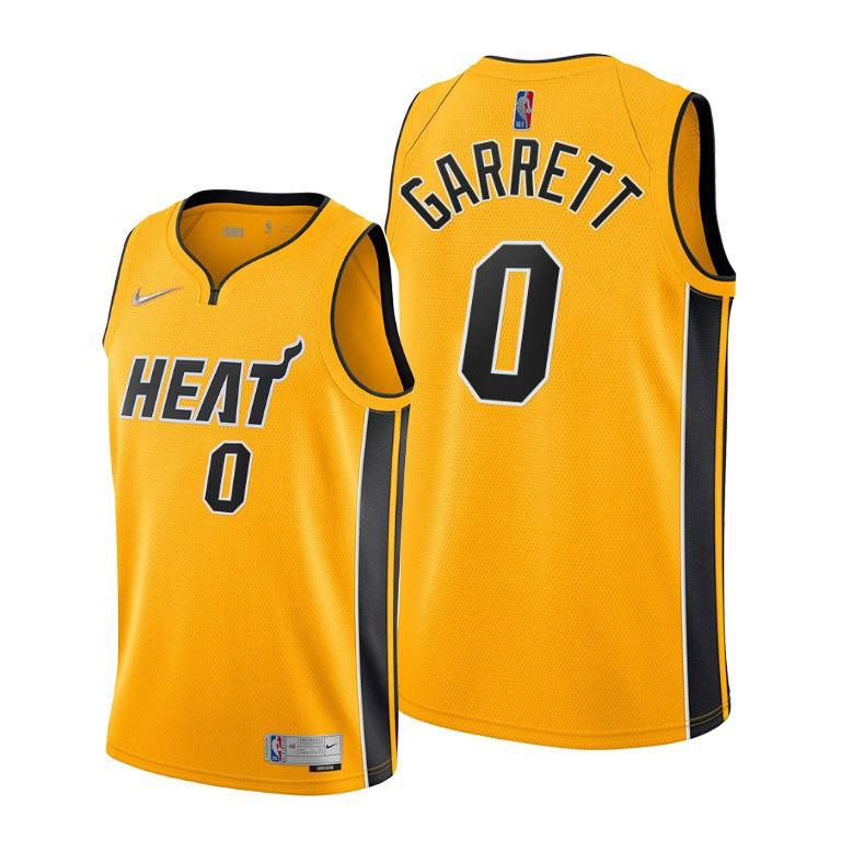 Marcus Garrett 0 Miami Heat Earned Edition Gold Jersey - Men Jersey - JS240 
