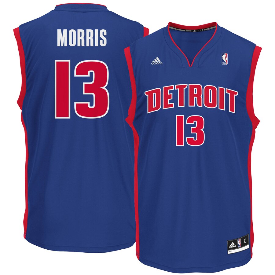 Marcus Morris Detroit Pistons Adidas Road Replica Jersey - Royal