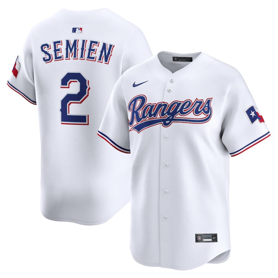 Marcus Semien 2 Texas Rangers Alternate Limited Player Men Jersey - White - JS654 