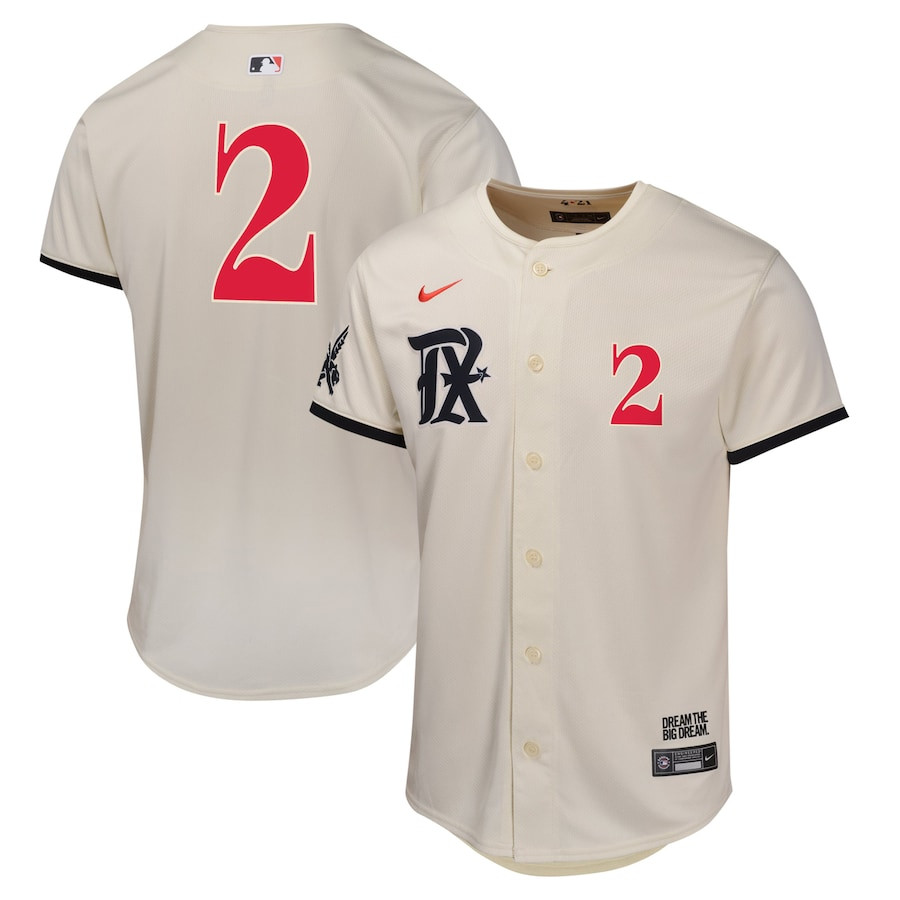 Marcus Semien 2 Texas Rangers City Connect Limited YOUTH Jersey - Natural - JS224 