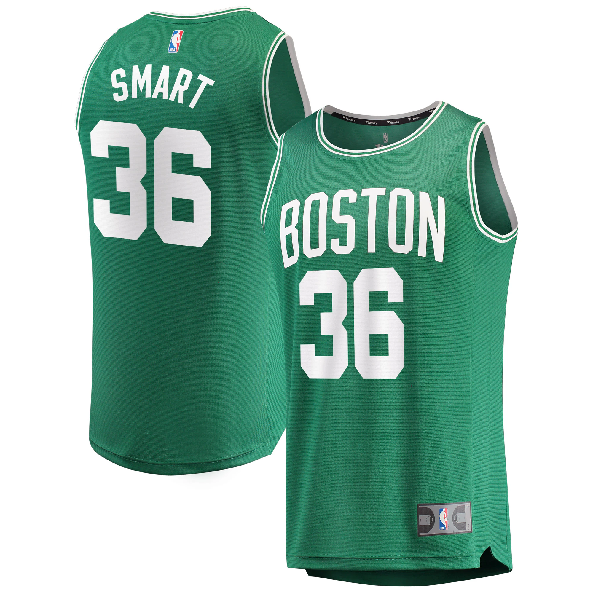 Alternative view of Marcus Smart Boston Celtics Fanatics Branded Fast Break Replica Player Jersey - Green