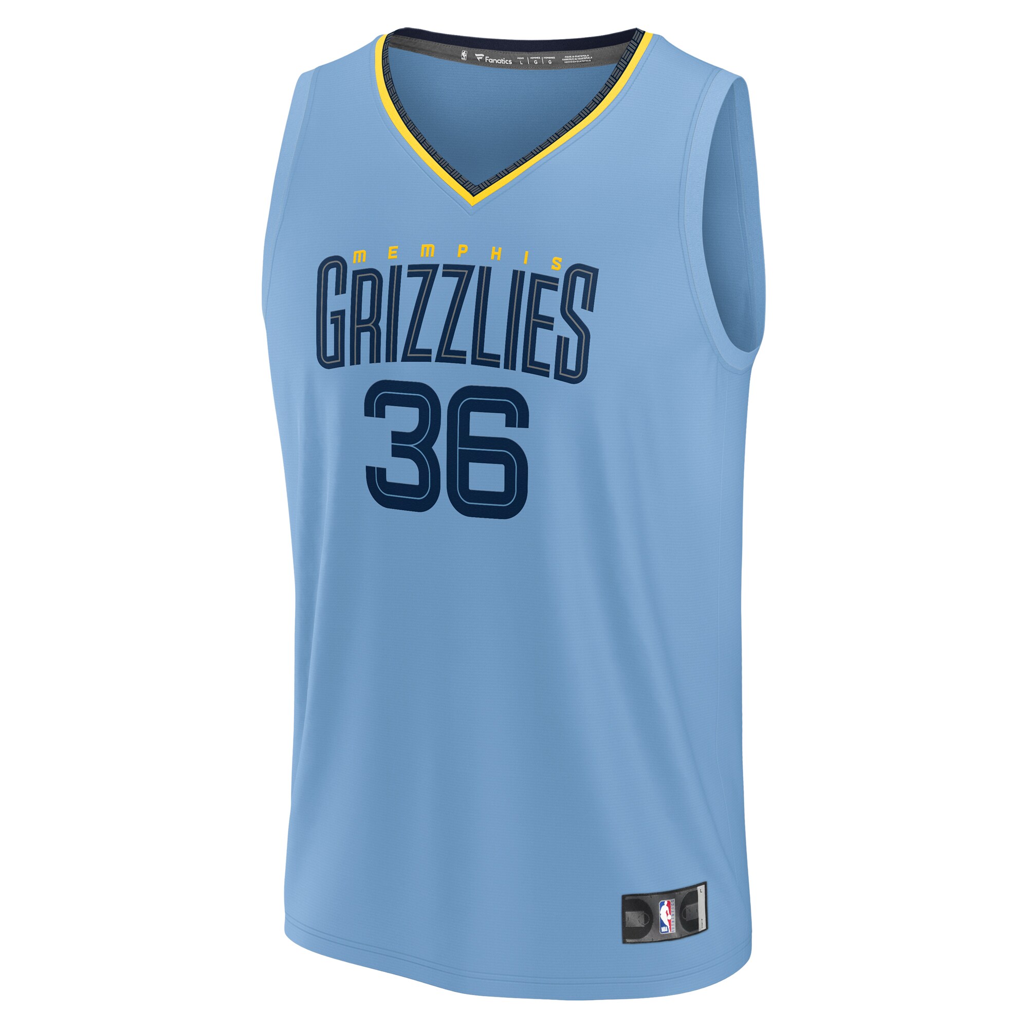 Alternative view of Marcus Smart Memphis Grizzlies Fanatics Fast Break Player Jersey - Statement Edition - Light Blue