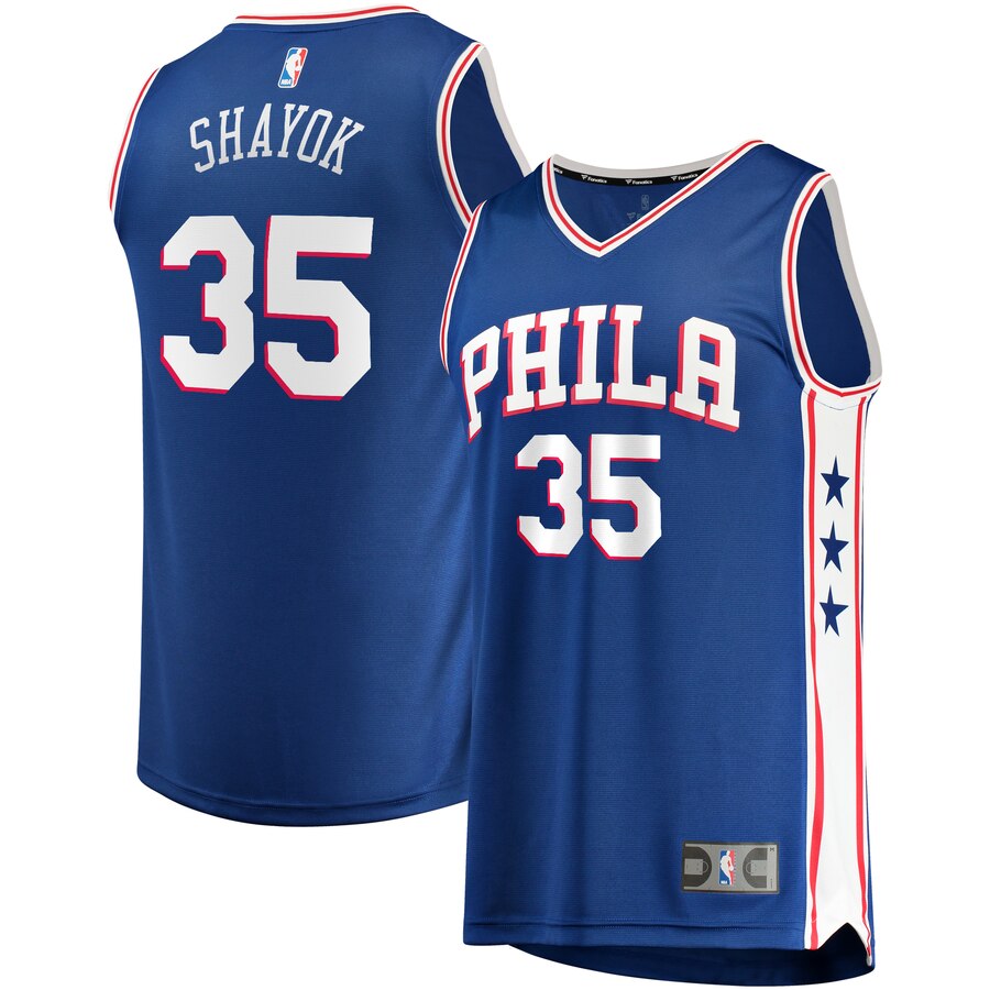 Marial Shayok Philadelphia 76ers Fanatics Branded Fast Break Replica Jersey Royal - Icon Edition