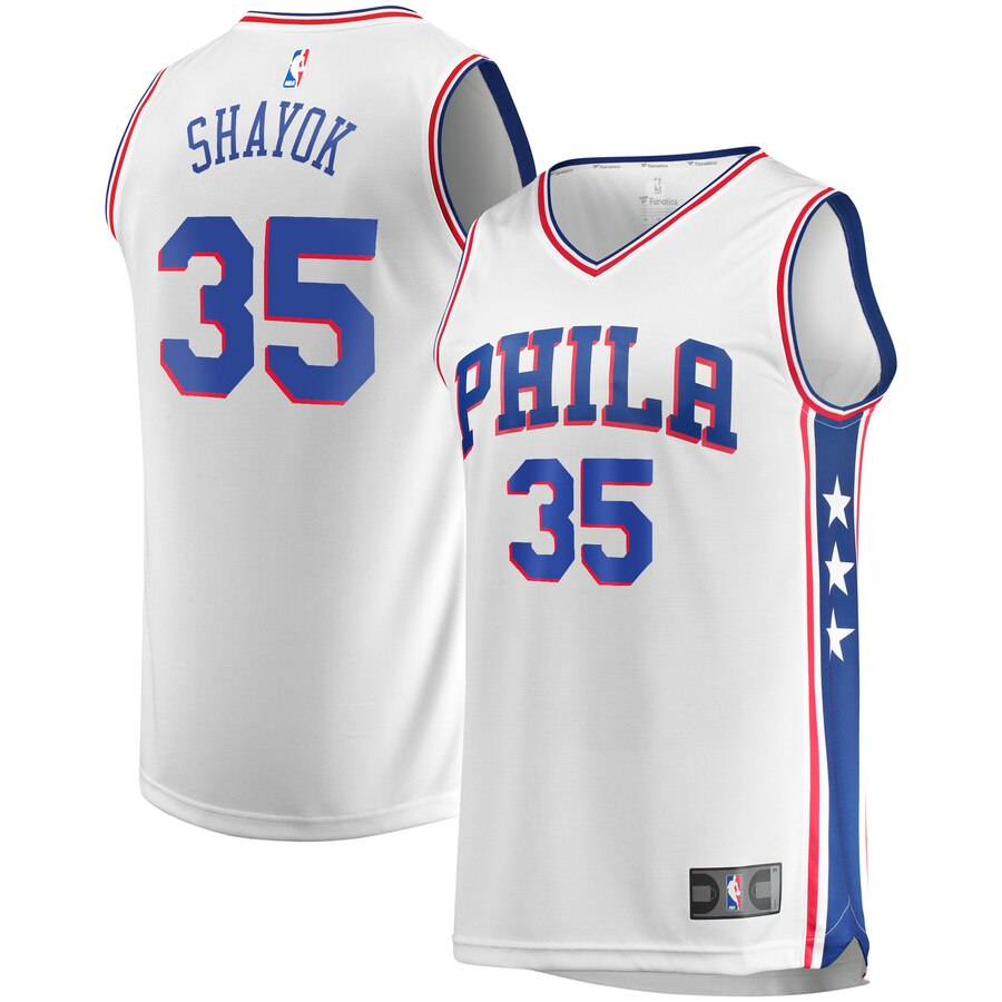 Marial Shayok Philadelphia 76ers Fanatics Branded Fast Break Replica Player Jersey White - Association Edition