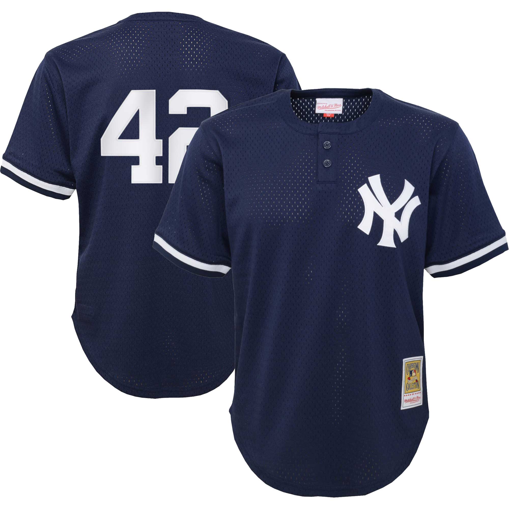 Mariano Rivera New York Yankees Mitchell & Ness Youth Cooperstown CollectionÃƒâ€šÃ‚Â mesh Batting Practice Jersey - Navy