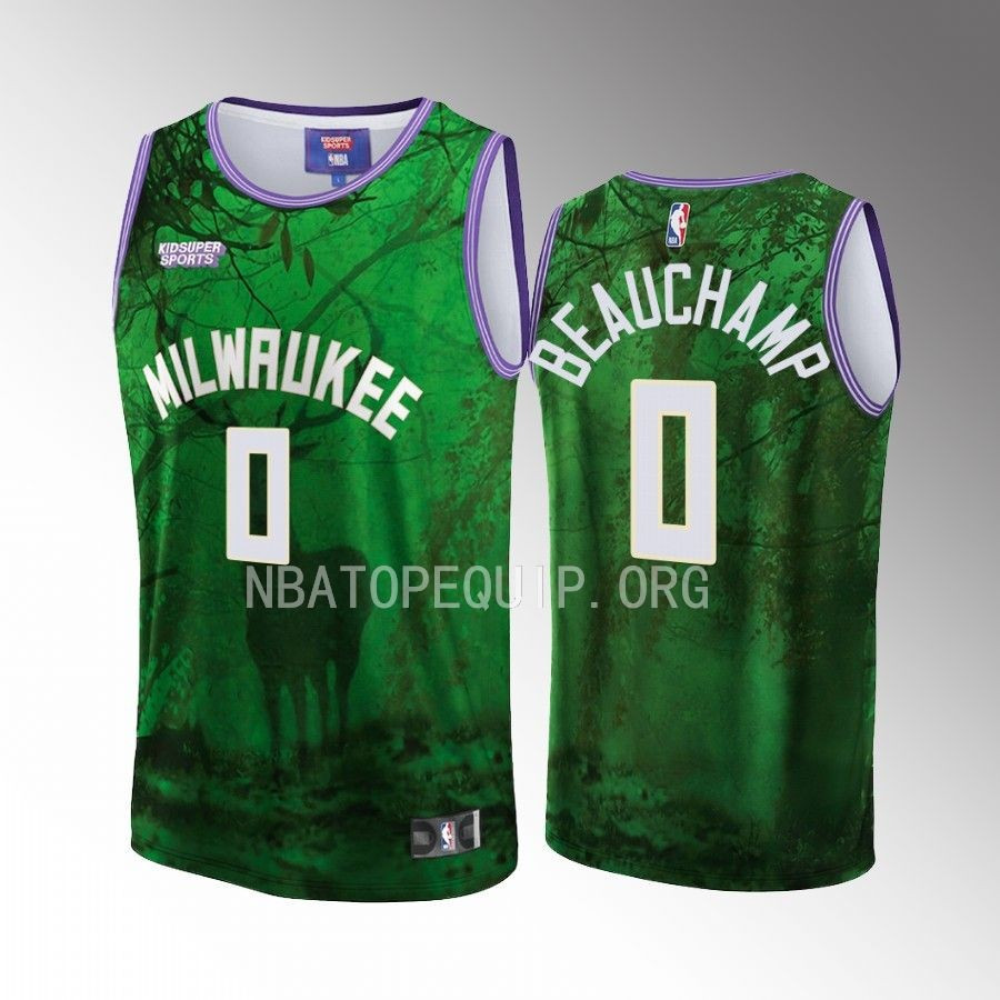 MarJon Beauchamp 0 Milwaukee Bucks NBA & KidSuper Studios Unisex Hometown Jersey - JS553 