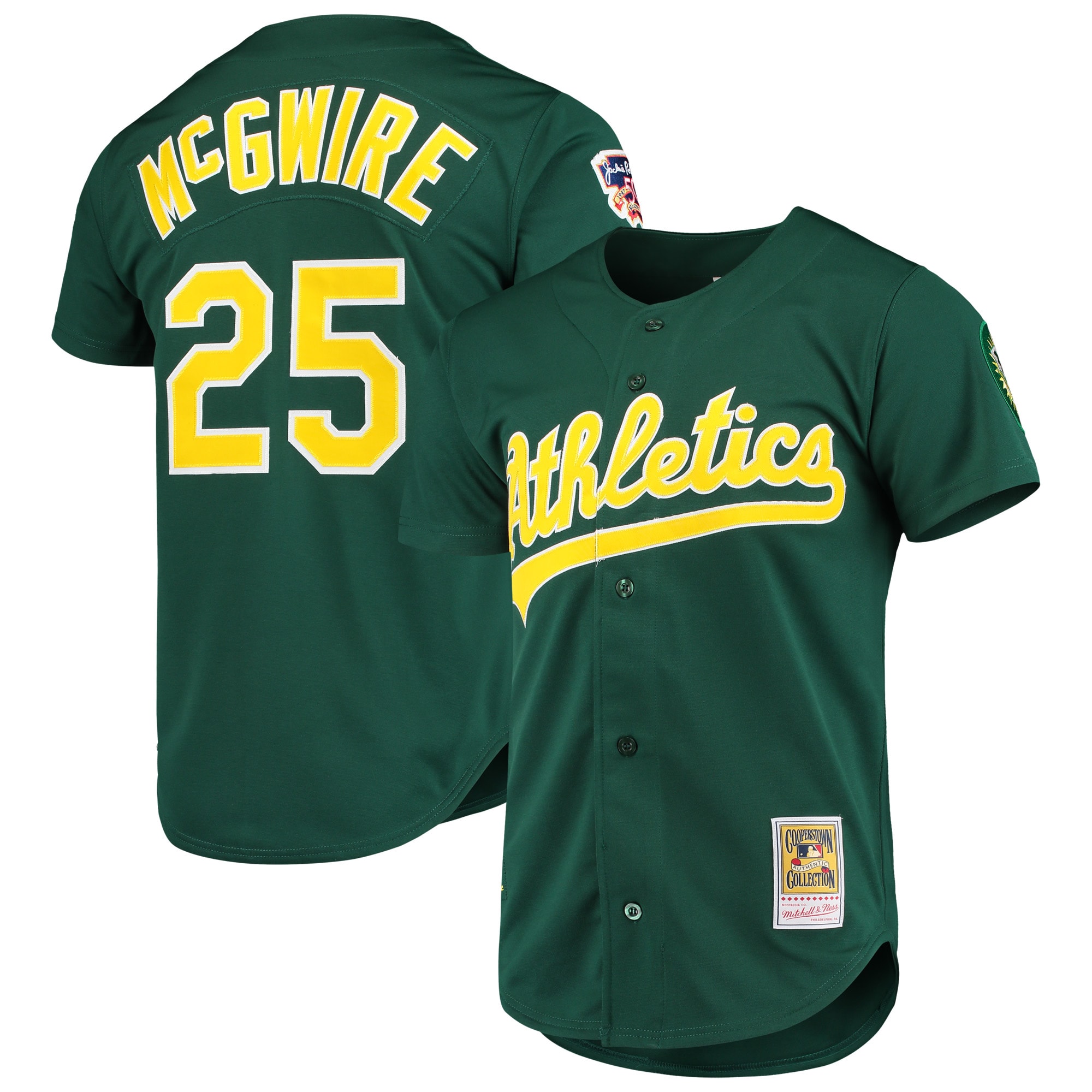Mark Mcgwire Oakland Athletics Mitchell & Ness 1997 Cooperstown Collection Authentic Jersey - Green