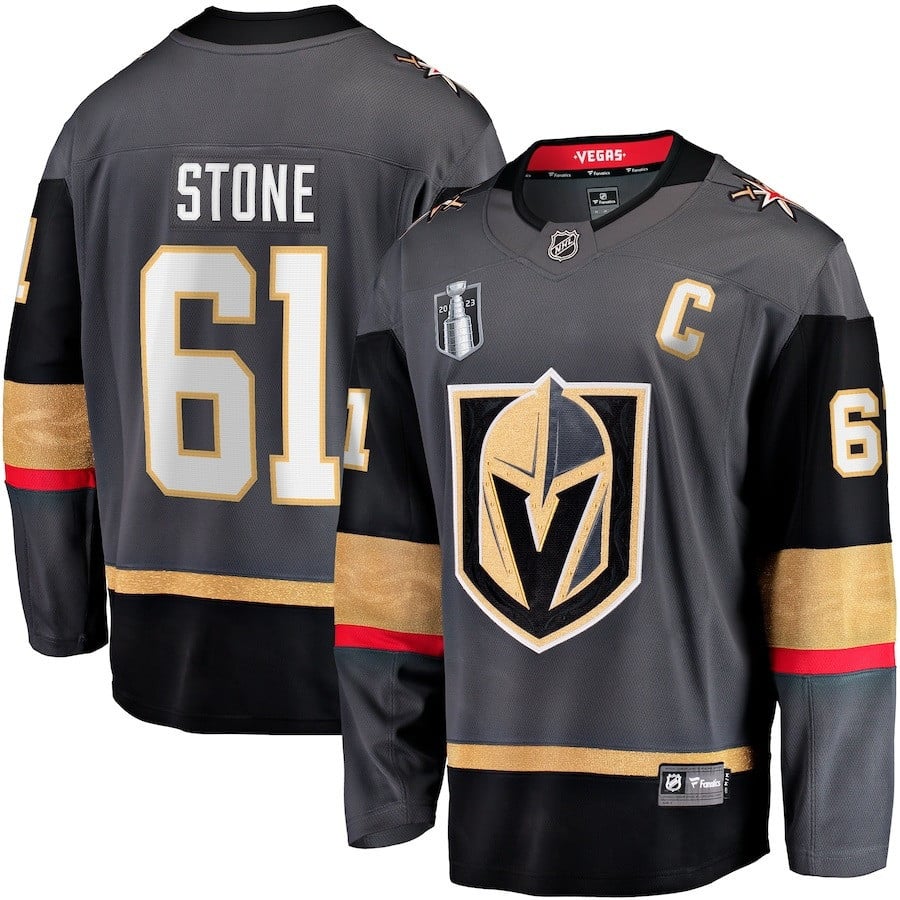 Mark Stone 61 Vegas Golden Knights 2023 Stanley Cup Final Alternate Breakaway Player Jersey - Black - JS398 