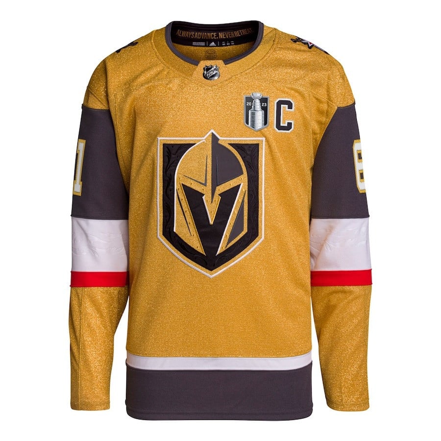 Alternative view of Mark Stone 61 Vegas Golden Knights 2023 Stanley Cup Final Home Player Jersey - Gold - JS564 