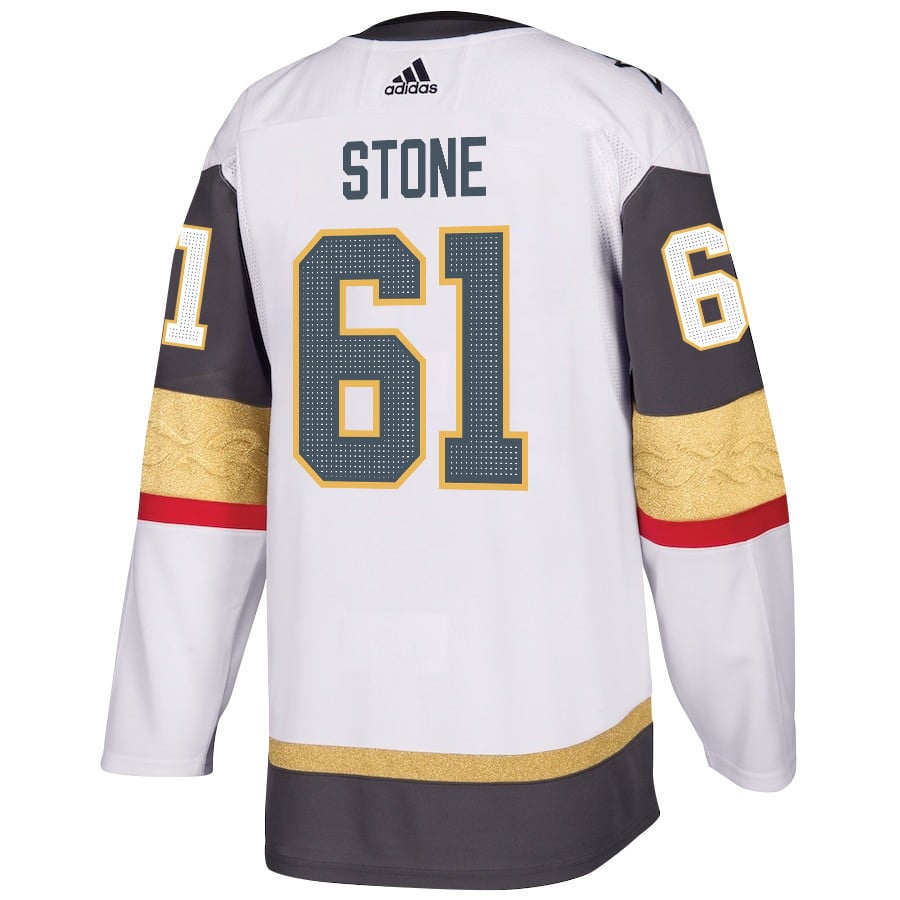 Alternative view of Mark Stone 61 Vegas Golden Knights Stanley Cup 2023 Final Patch Away Breakaway Men Jersey - White - JS548 