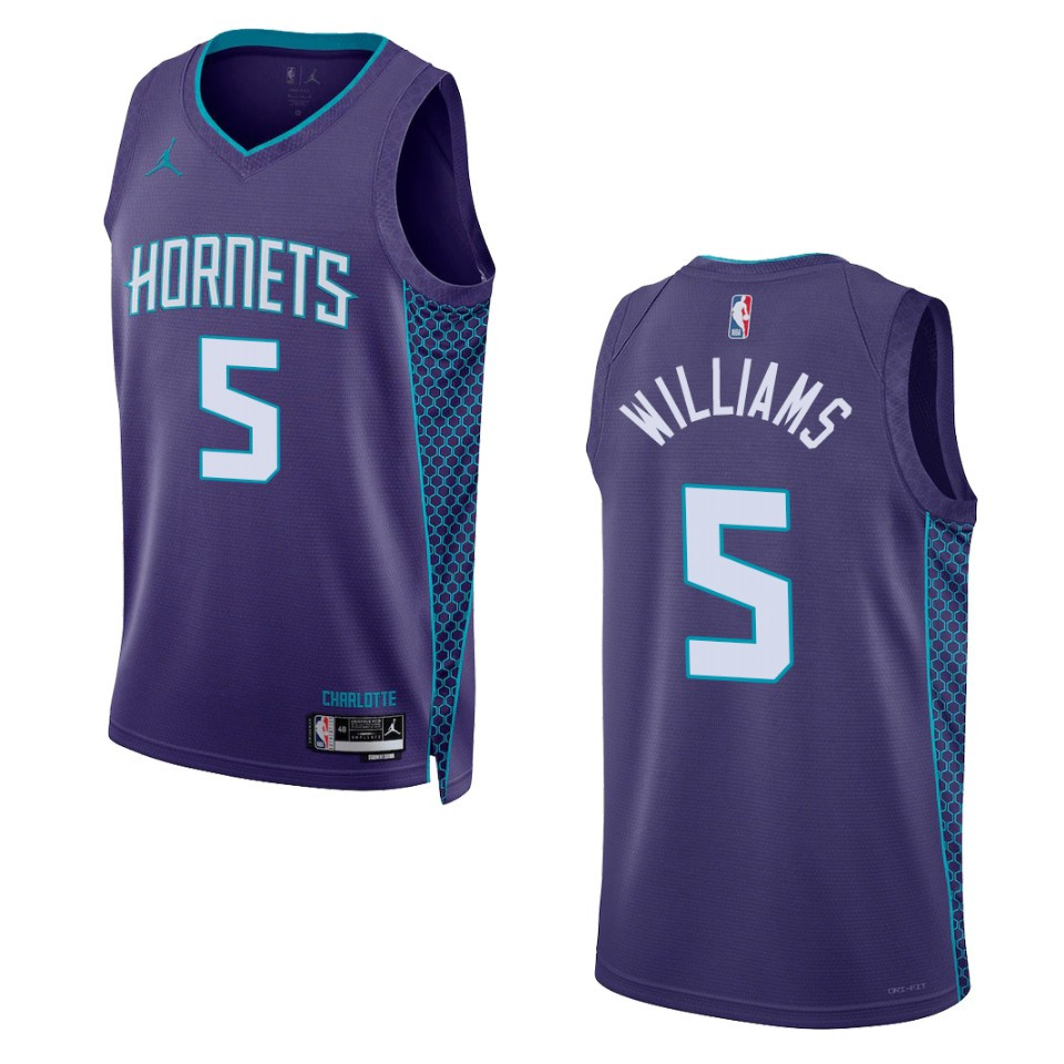 Mark Williams Statement Edition Charlotte Hornets 2022-23 Purple Swingman Jersey