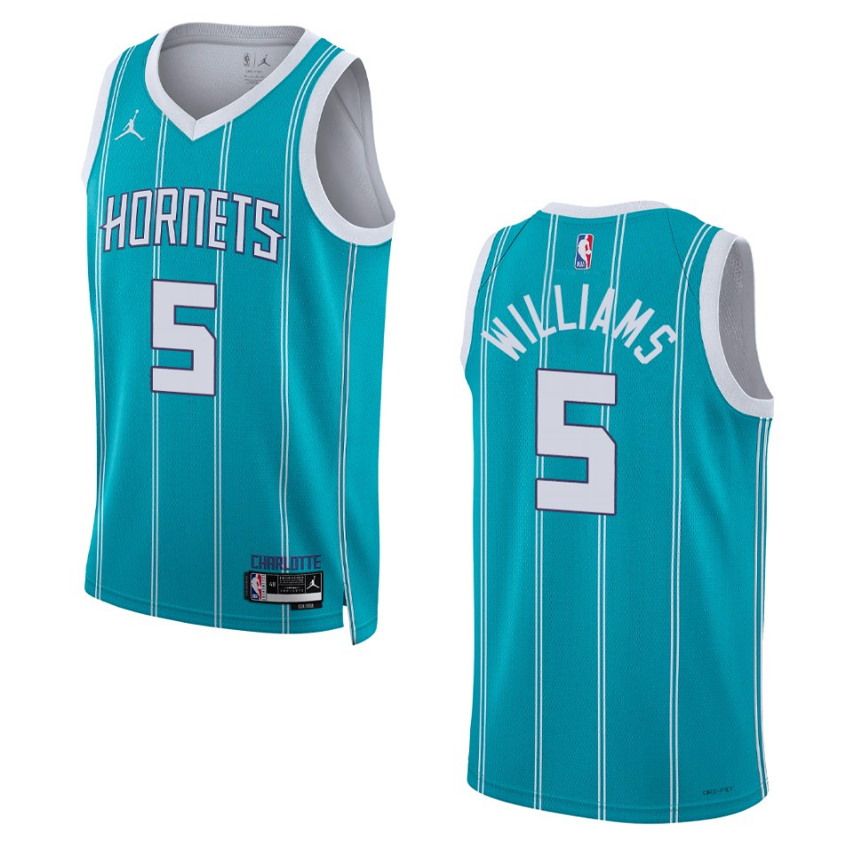 Mark Williams Teal Icon Edition 2022-23 Charlotte Hornets Swingman Jersey