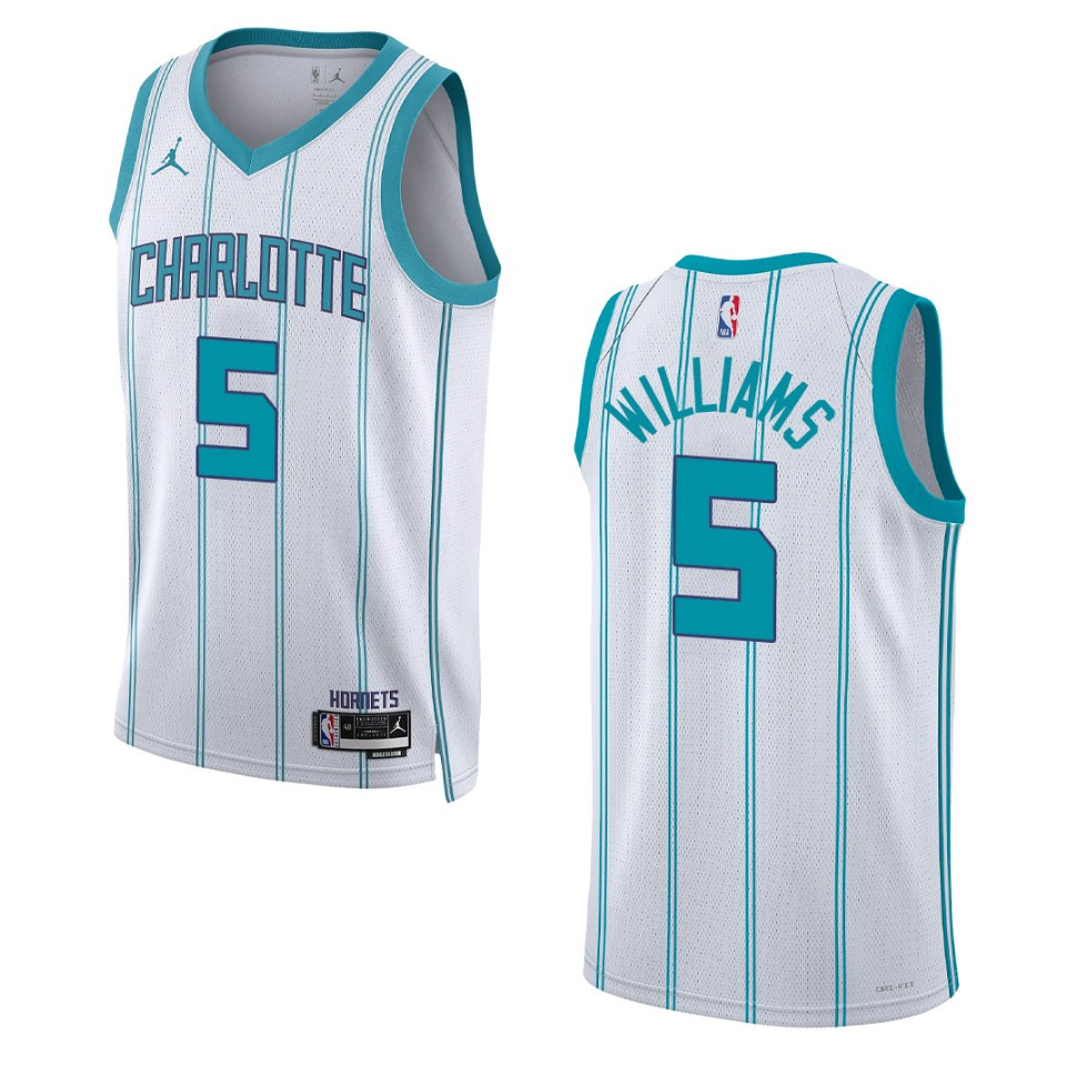 Mark Williams White Association Edition 2022-23 Charlotte Hornets Swingman Jersey