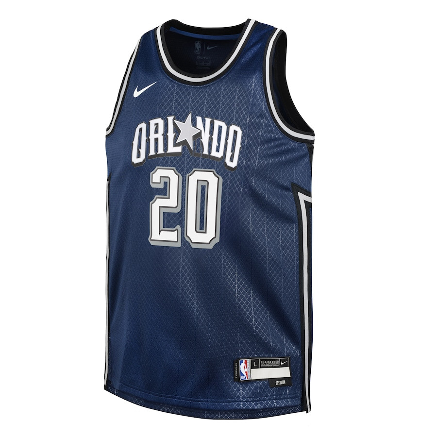 Alternative view of Markelle Fultz 20 Orlando Magic 2023/24 City Edition Swingman YOUTH Jersey - Navy - JS629 