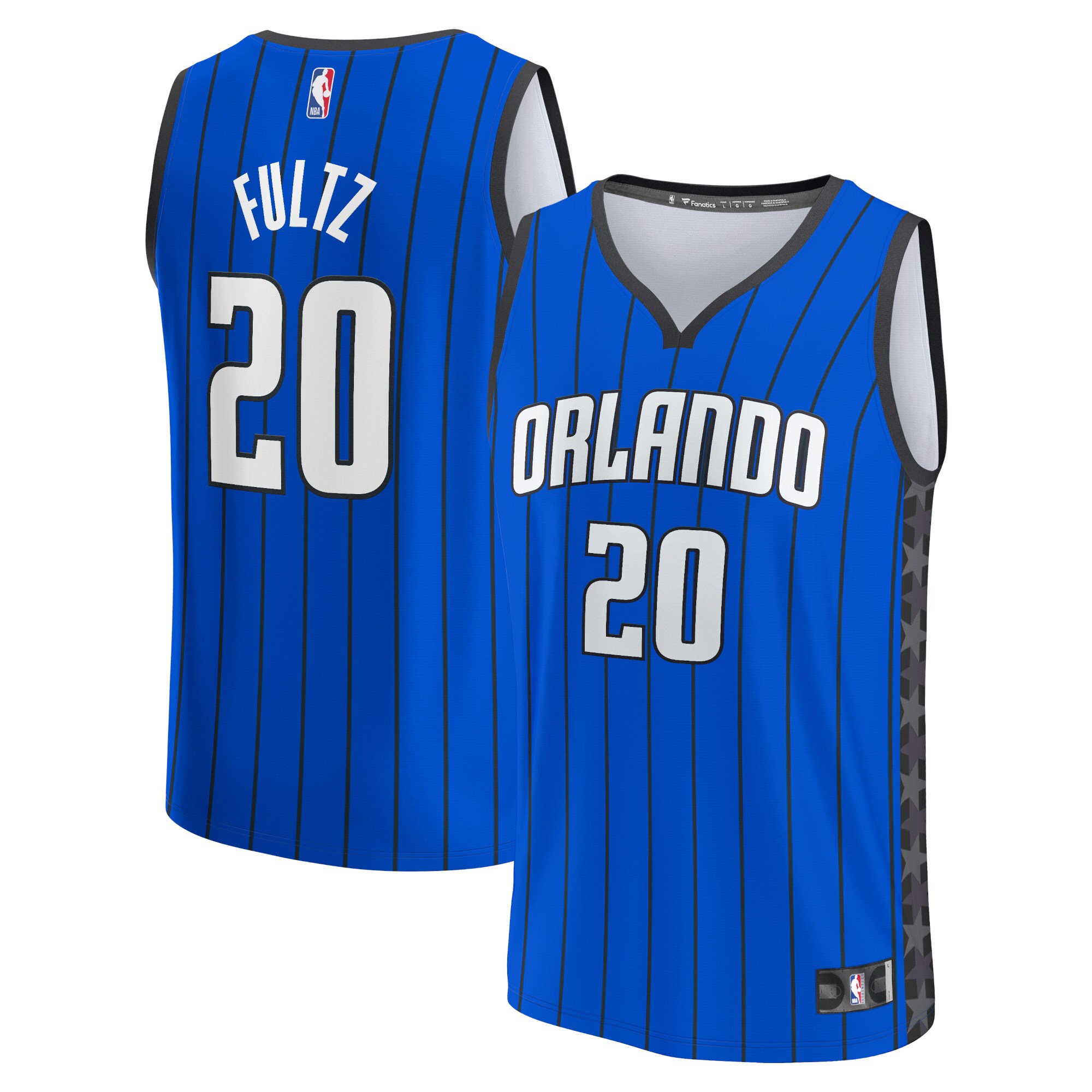 Alternative view of Markelle Fultz Orlando Magic Fanatics Branded Fast Break Replica Player Jersey - Statement Edition - Blue