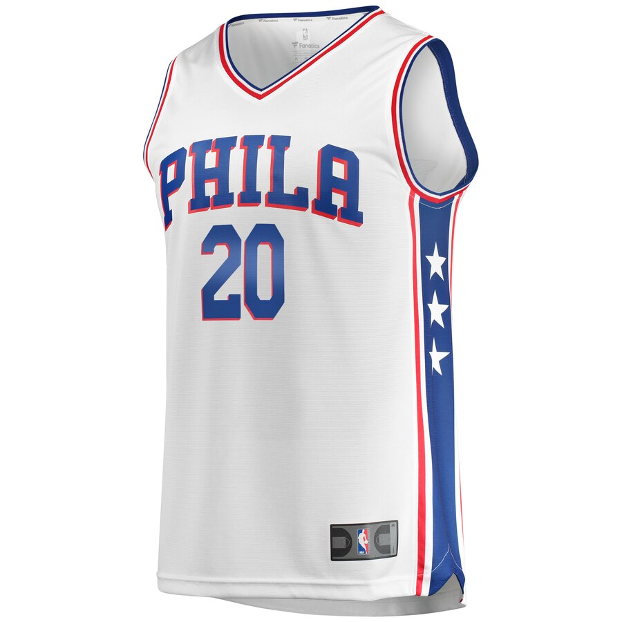 Alternative view of Markelle Fultz Philadelphia 76ers Fanatics Branded Fast Break Replica Jersey White - Association Edition