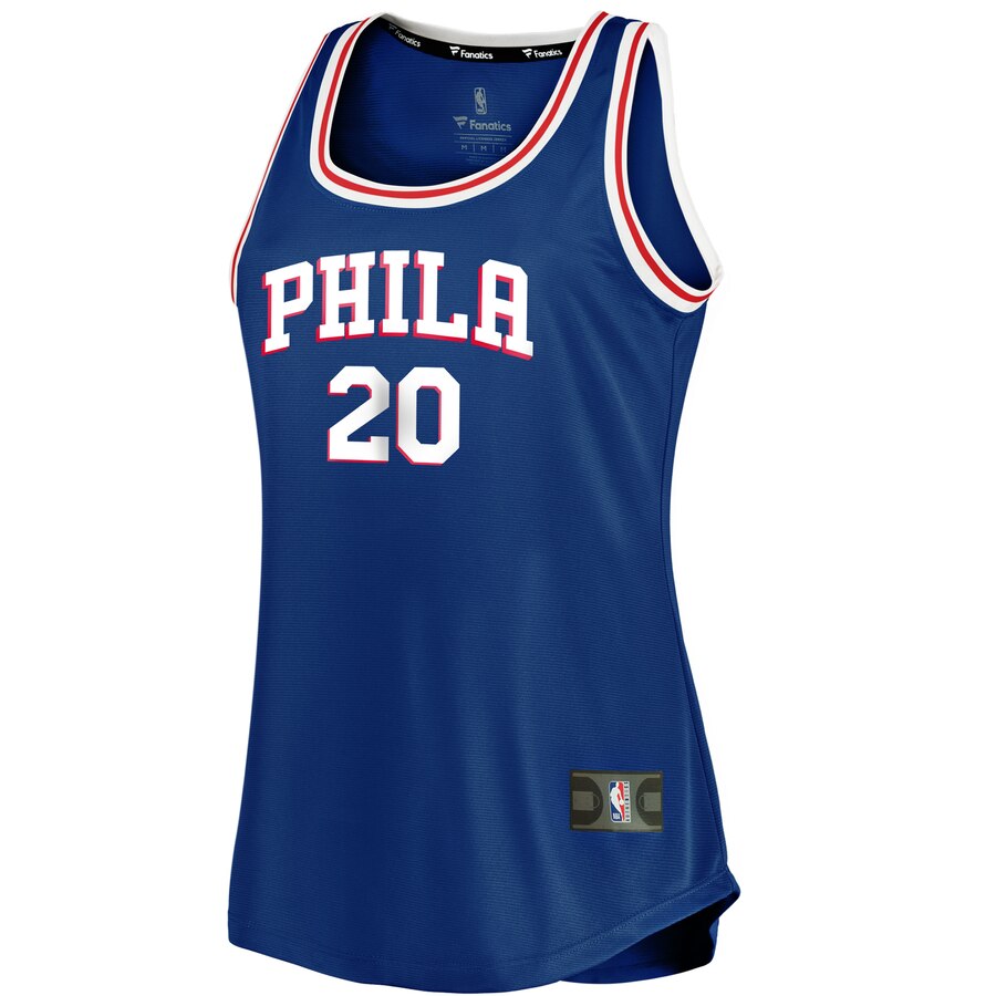 Alternative view of Markelle Fultz Philadelphia 76ers Fanatics Branded Women's Fast Break Tank Jersey - Icon Edition - Royal