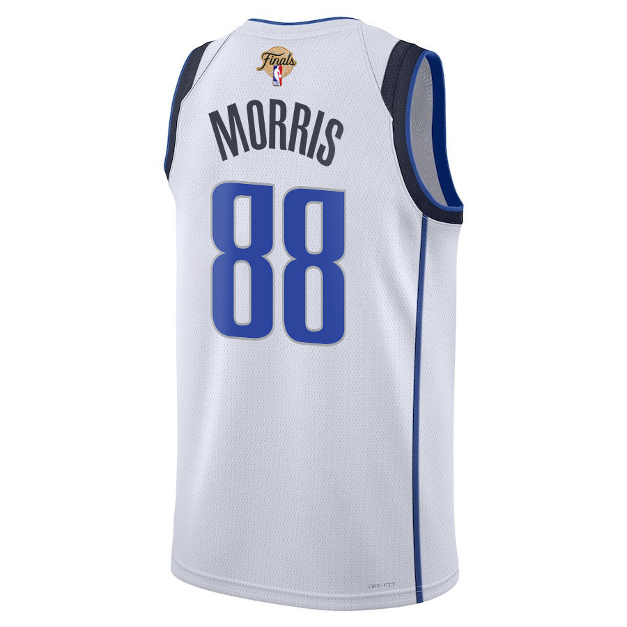 Alternative view of Markieff Morris 88 Dallas Mavericks 2024 FINALS PATCH Swingman Jersey - Association Edition - White - JS705 