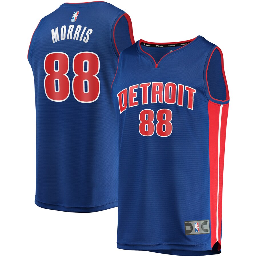Markieff Morris Detroit Pistons Fanatics Branded Youth Fast Break Road Jersey – Blue
