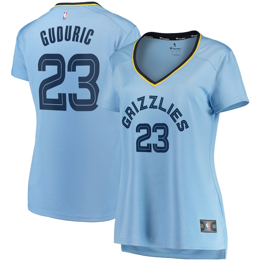 Marko Guduric Memphis Grizzlies Fanatics Branded Women's Fast Break Player Jersey - Statement Edition - Light Blue