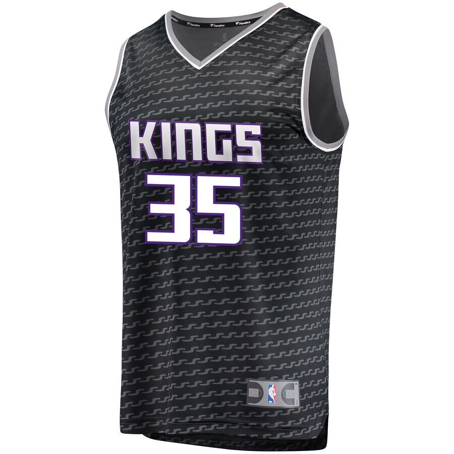 Alternative view of Marvin Bagley Iii Sacramento Kings Fanatics Branded 2020 Nba Draft First Round Pick Fast Break Replica Jersey Black - Statement Edition