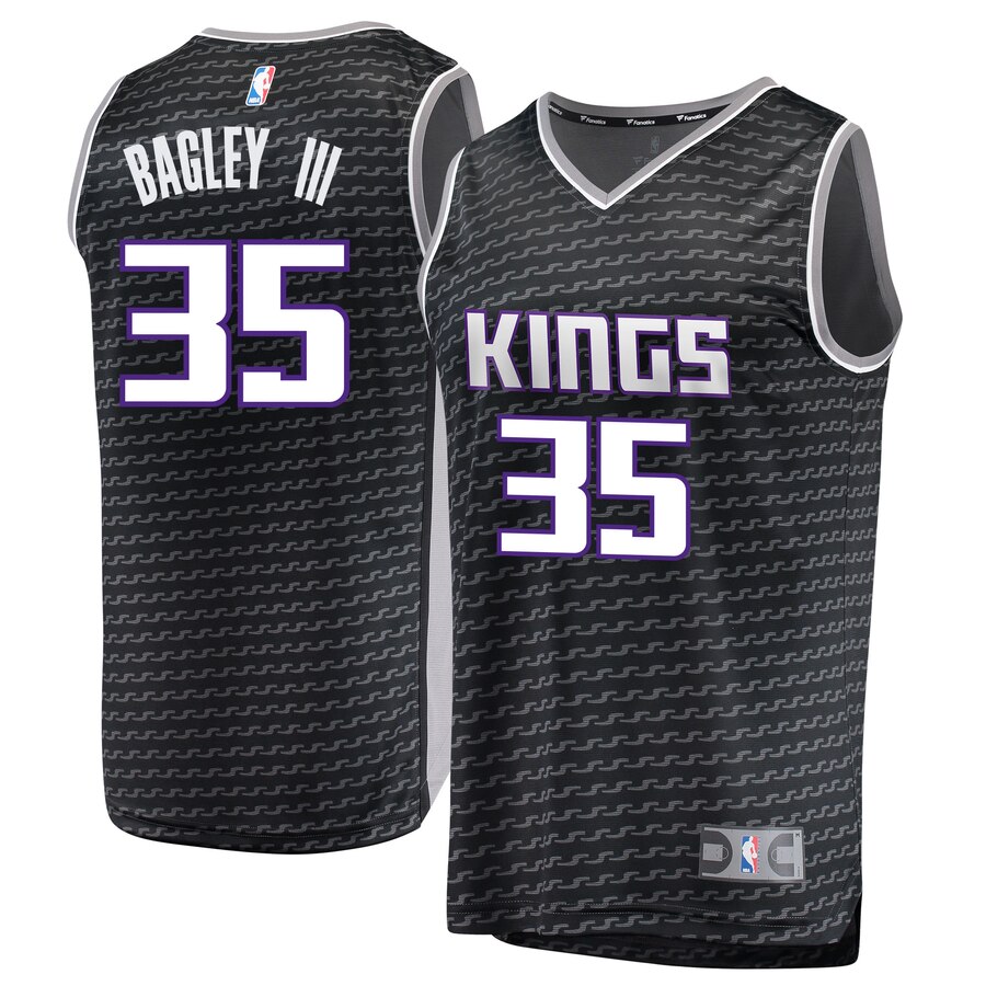 Marvin Bagley Iii Sacramento Kings Fanatics Branded 2020 Nba Draft First Round Pick Fast Break Replica Jersey Black - Statement Edition