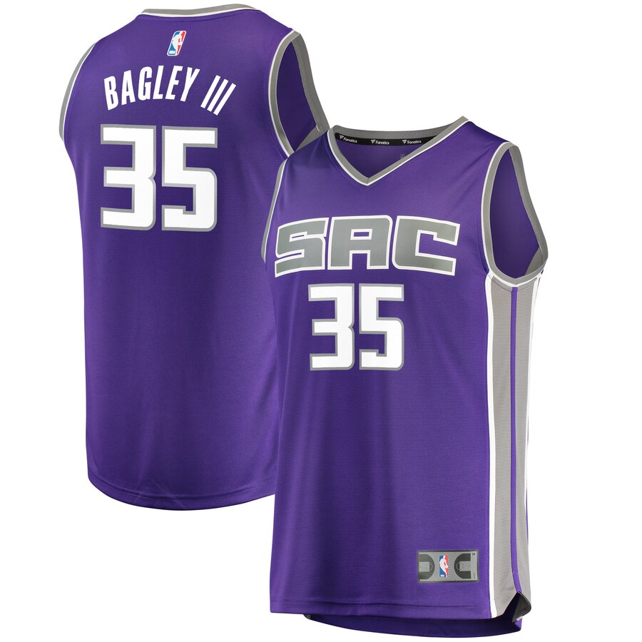 Marvin Bagley Iii Sacramento Kings Fanatics Branded Youth Fast Break Replica Jersey Purple - Icon Edition