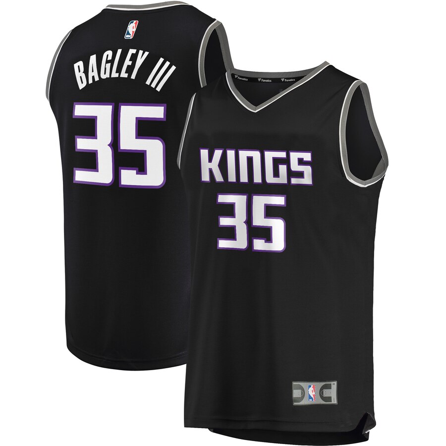 Marvin Bagley Iii Sacramento Kings Fanatics Branded Youth Fast Break Replica Player Jersey - Statement Edition - Black