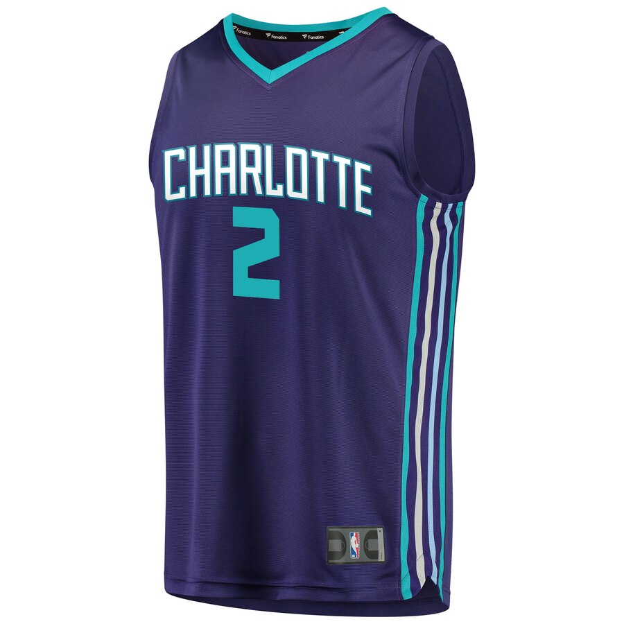 Alternative view of Marvin Williams Charlotte Hornets Fanatics Branded Fast Break Replica Player Jersey - Statement Edition - Purple