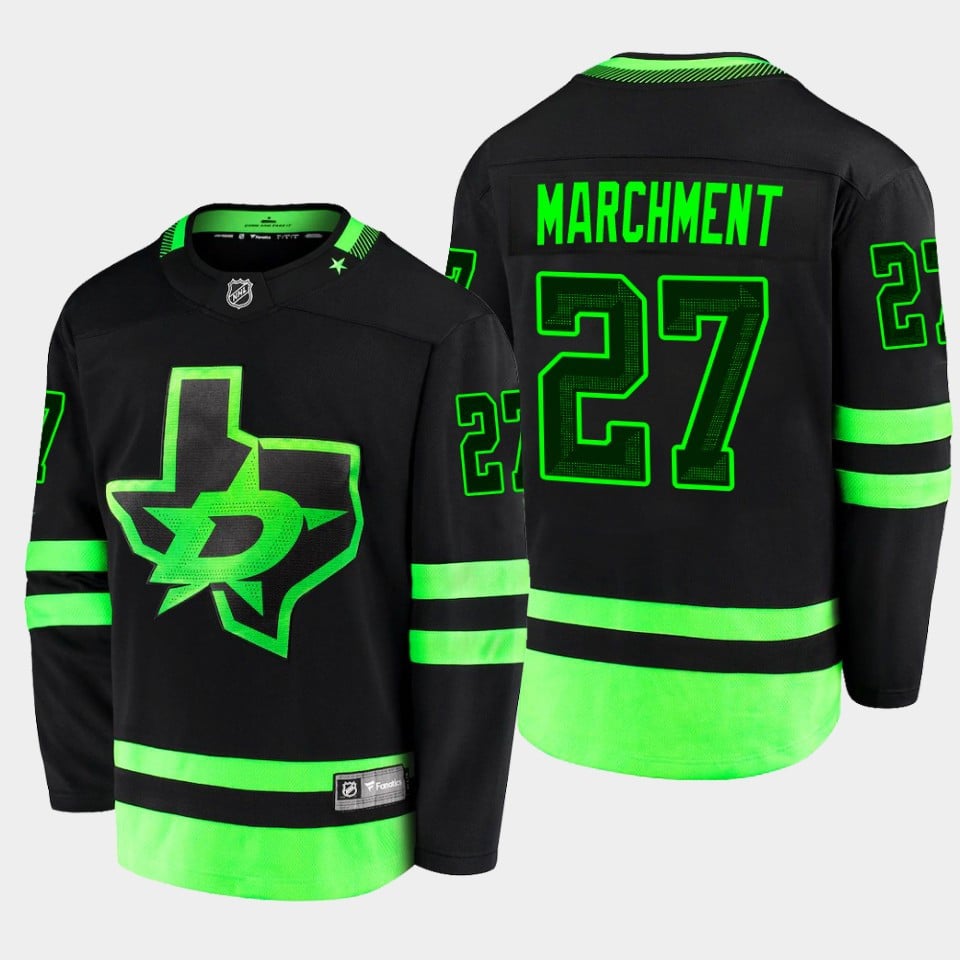 Mason Marchment 27 Dallas Stars Blackout Alternate Third Black Jersey - JS623 