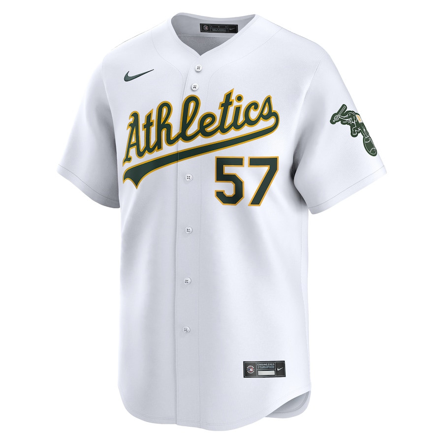 Alternative view of Mason Miller 57 Oakland Athletics Home Limited Player Men Jersey - White 