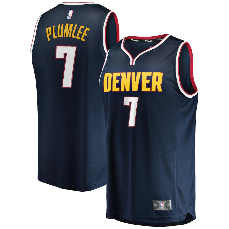 Mason Plumlee Denver Nuggets Fanatics Branded Fast Break Road Player Jersey - Navy