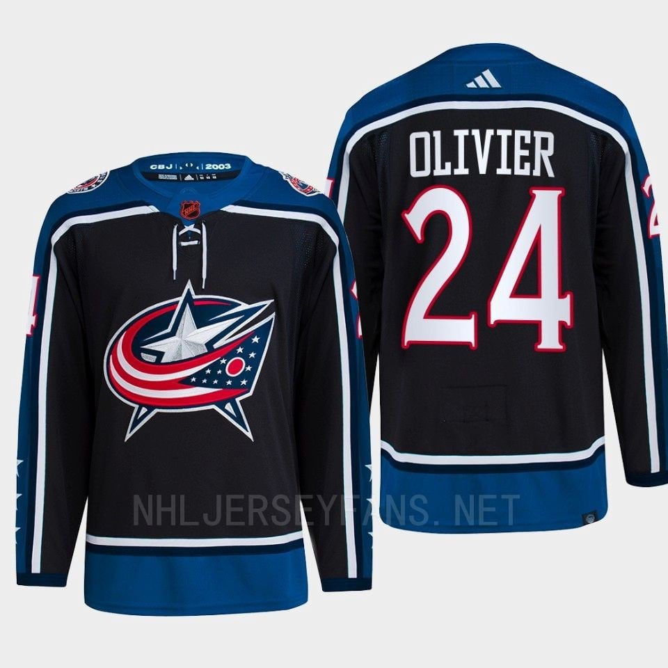 Mathieu Olivier 24 Reverse Retro 2.0 2022 Columbus Blue Jackets Navy Jersey Primegreen - JS616 