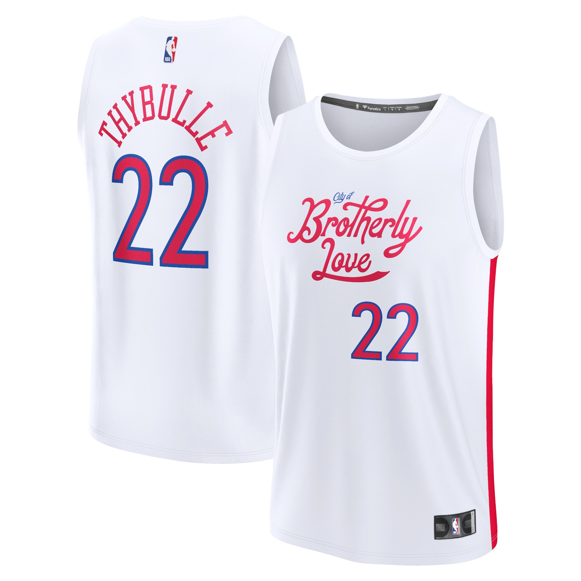 Alternative view of Matisse Thybulle Philadelphia 76ers Fanatics Branded Youth 2022/23 Fastbreak Jersey - City Edition - White