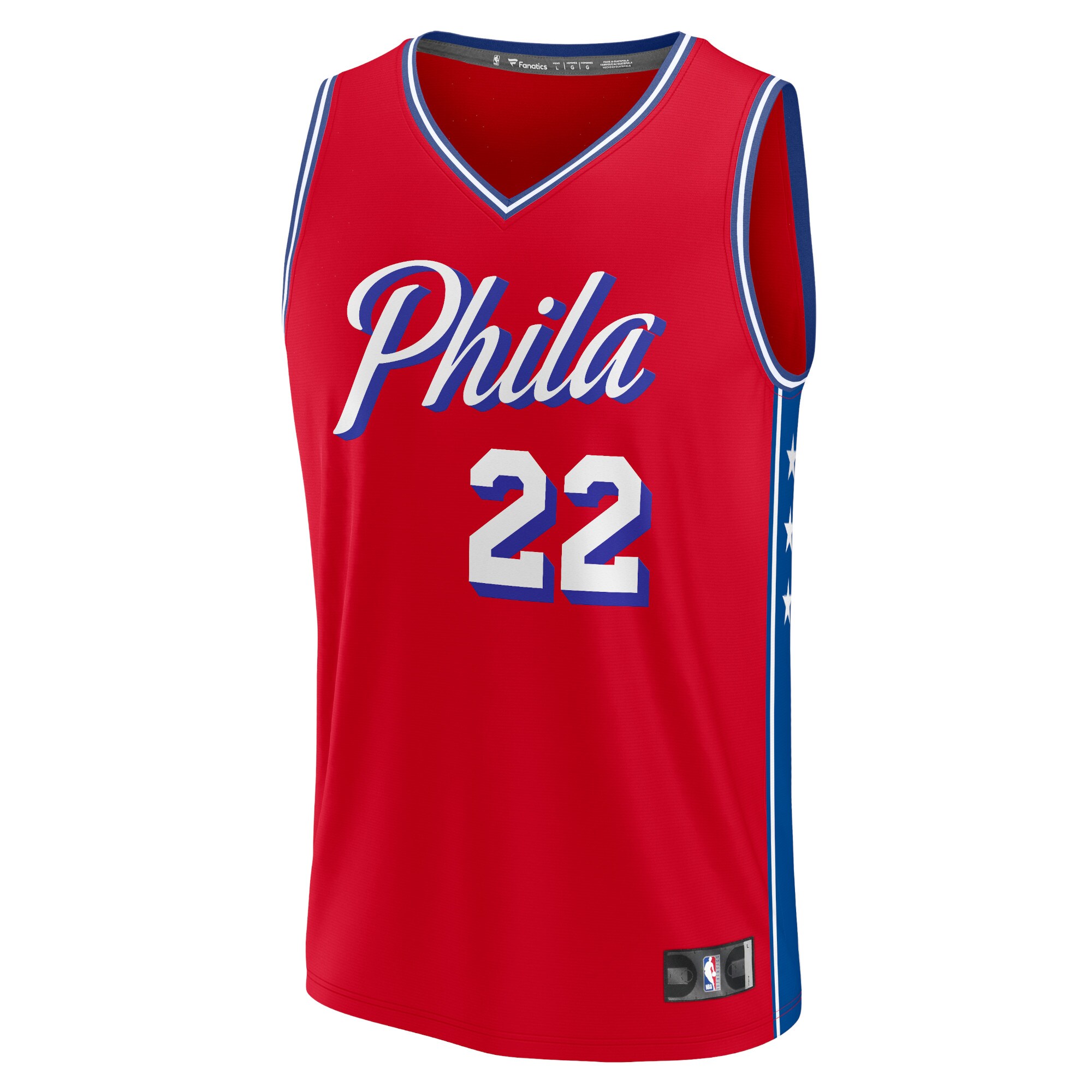 Alternative view of Matisse Thybulle Philadelphia 76ers Fanatics Youth Fast Break Player Jersey - Statement Edition - Red