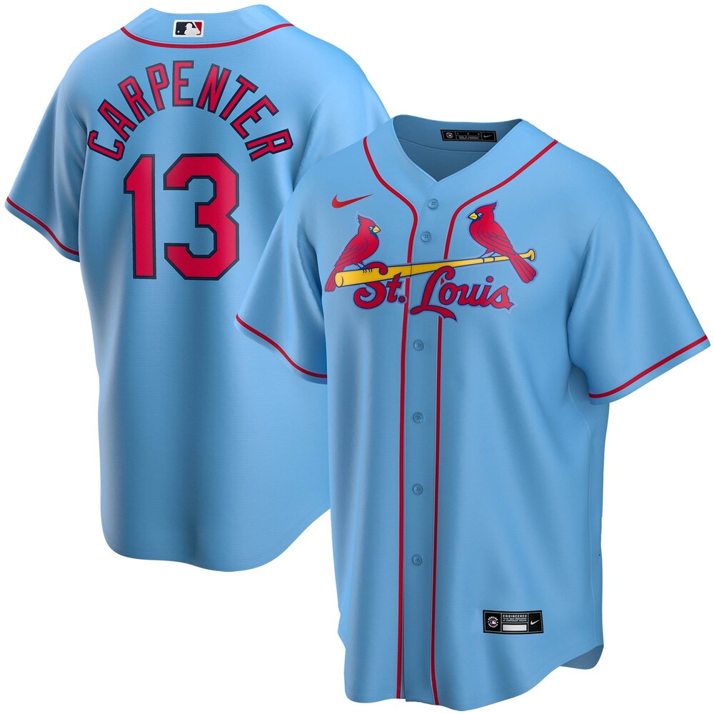 Matt Carpenter St. Louis Cardinals Alternate 2020 Player Jersey - Light Blue