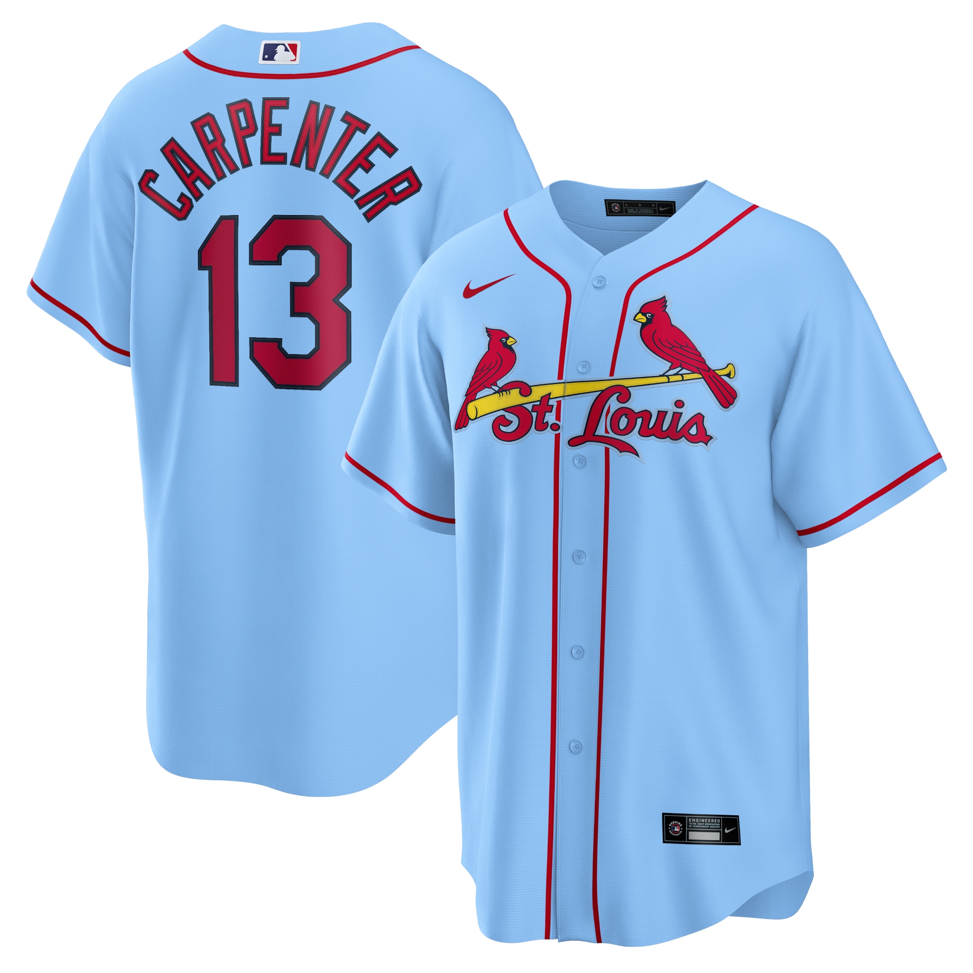 Matt Carpenter St. Louis Cardinals Alternate Replica Player Name Jersey - Light Blue