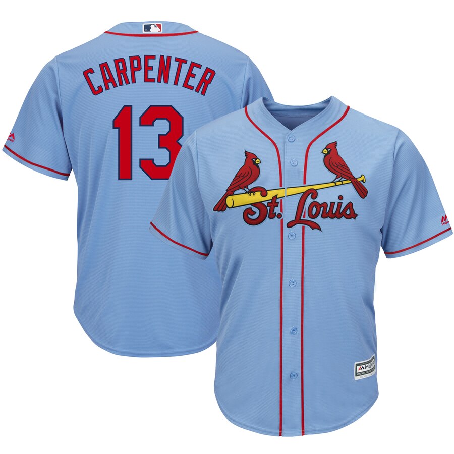 Matt Carpenter St. Louis Cardinals Majestic Alternate Cool Base Player Jersey – Horizon Blue