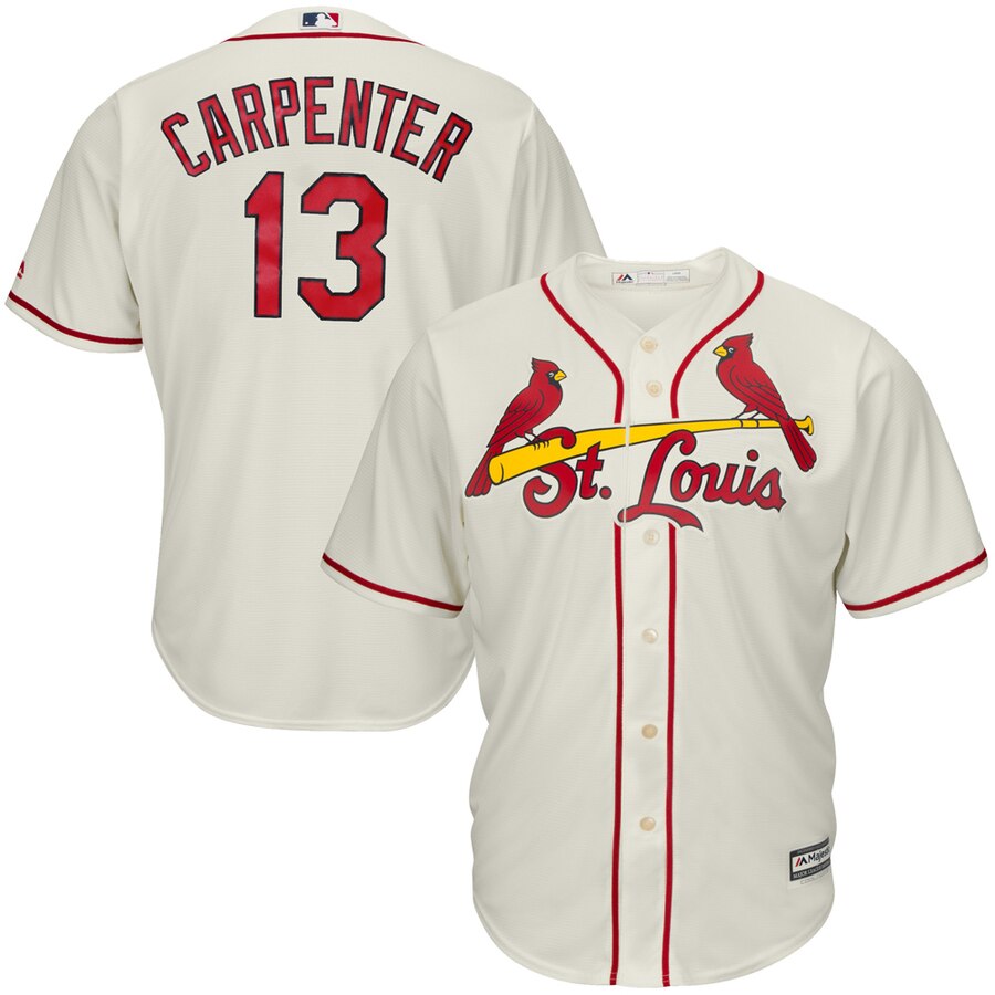 Matt Carpenter St. Louis Cardinals Majestic Cool Base Player Jersey – Cream