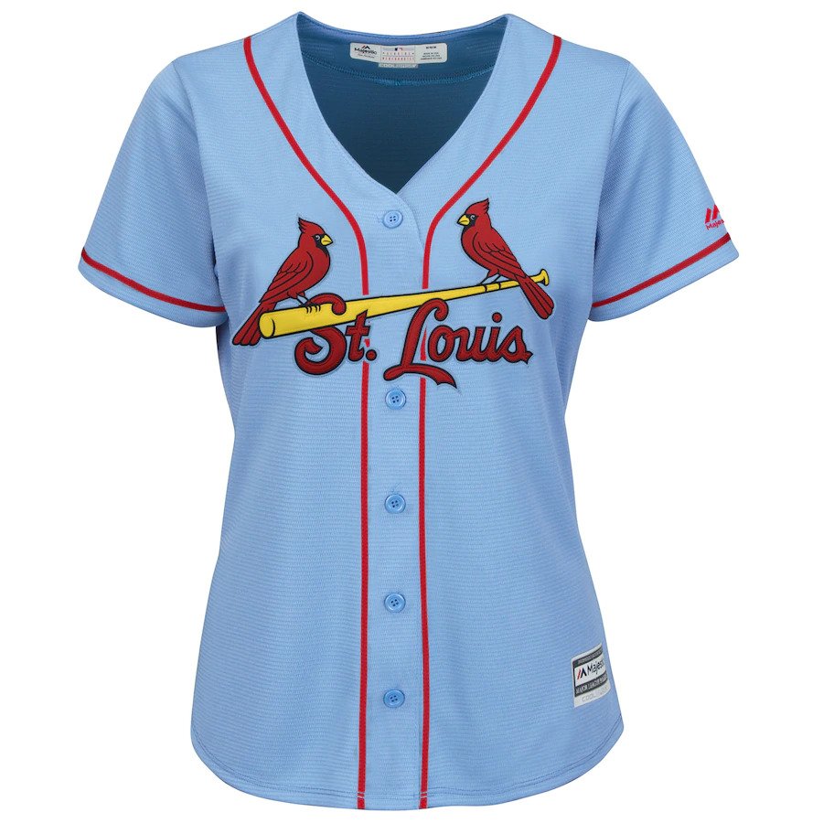Alternative view of Matt Carpenter St. Louis Cardinals Majestic Women's Alternate Cool Base Player Jersey - Horizon Blue